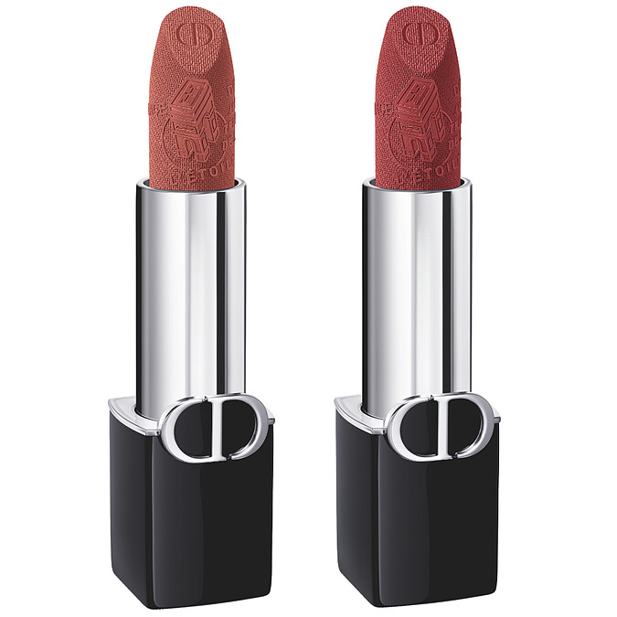 迪奧藍星唇膏巴黎地圖(#100杏仁烤奶絲絨特霧、#720豆沙紅棕絲絨特霧),NT1,650