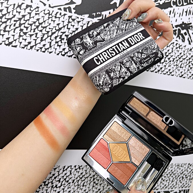 迪奧經典五色眼影巴黎地圖#663聖多諾黑手部試色。