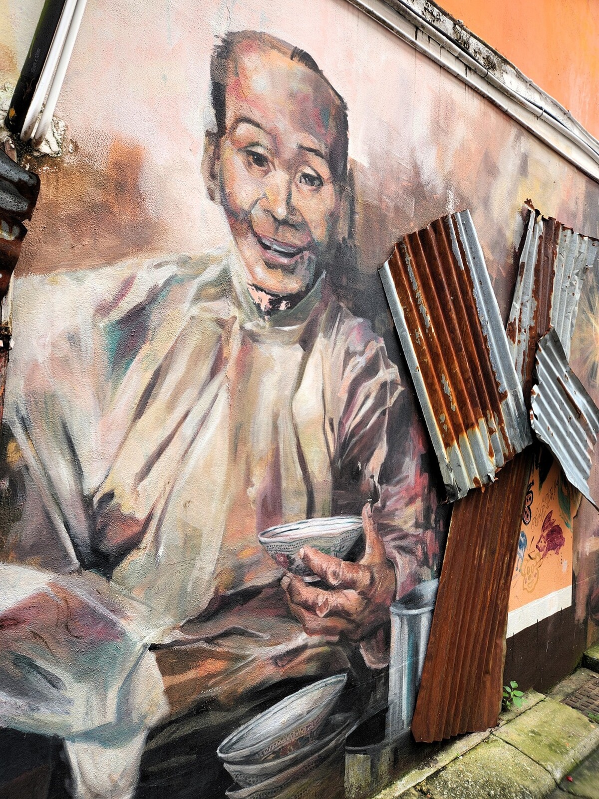 開裕巷小販壁畫一隅