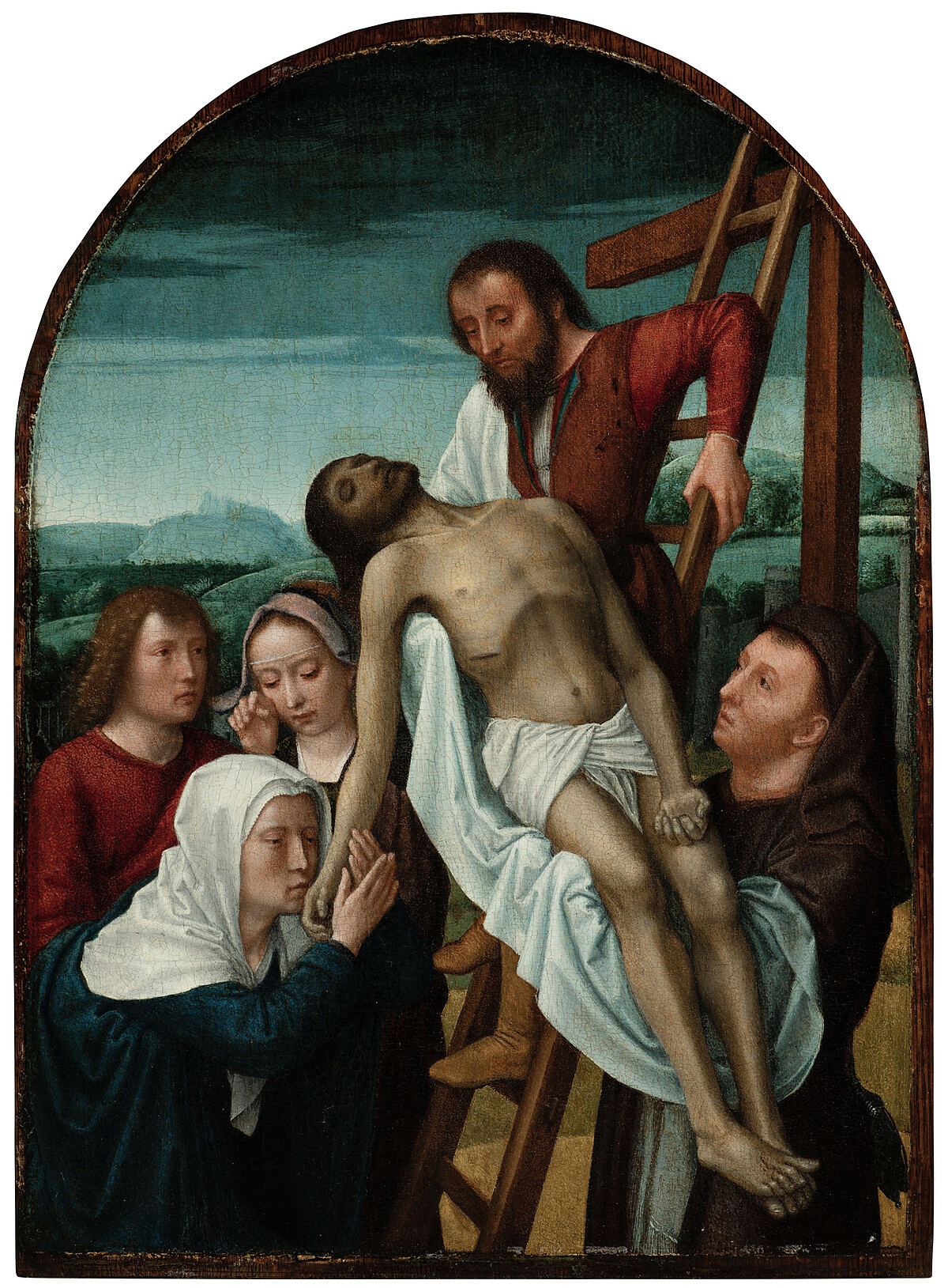 傑拉德．大衛工作坊作品〈卸下聖體〉，是尼德蘭藝術市場十分受歡迎的構圖設計。