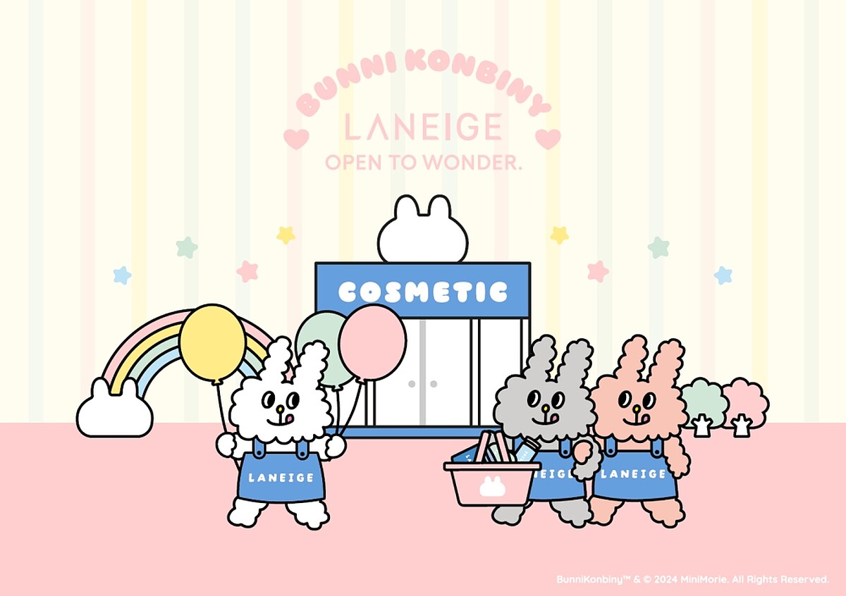 LANEIGE蘭芝xBUNNI KONBINI主視覺。