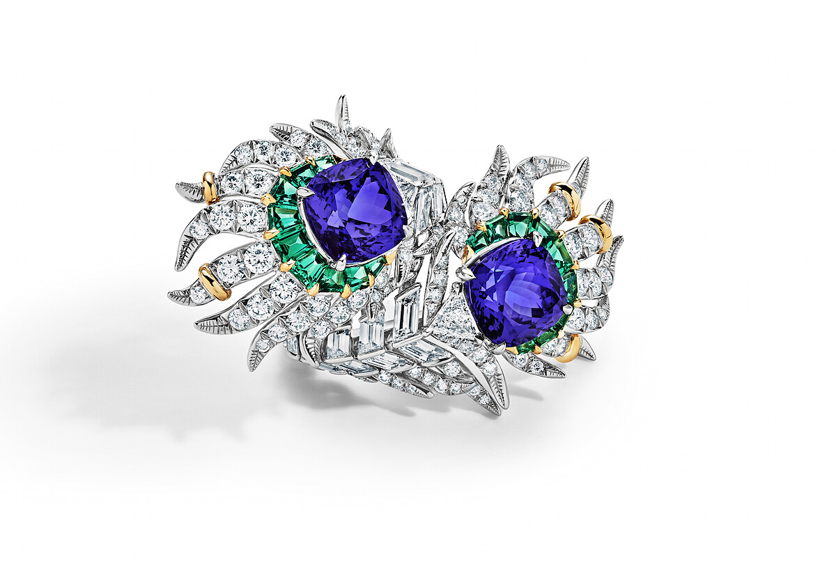 Tiffany & Co. 2024 Blue Book高級珠寶系列Tiffany Céleste 蒼穹萬象（夏季新品）Peacock 孔雀華翎 戒指