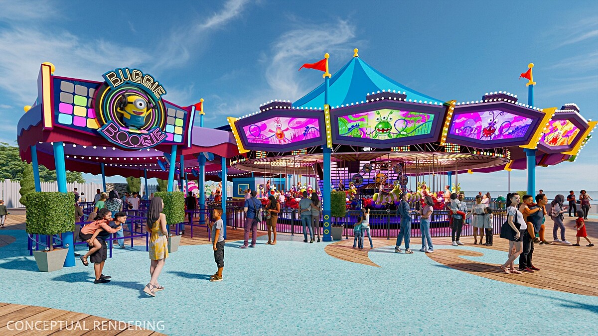 新加坡環球影城「小小兵樂園」中的旋轉木馬「小蟲萌萌轉」