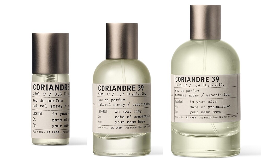 LE LABO 2024城市限定香水系列(墨西哥城Coriandre 39芫荽39)15ml，NT5200、50ml，NT11,900、100ml，NT17,100