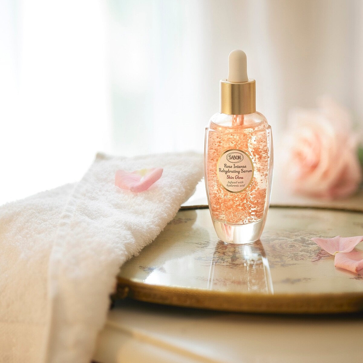 SABON大馬士革玫瑰光透精華液50ml，NT3,800