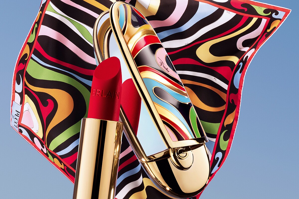 嬌蘭ROUGE G紅寶之吻高訂唇膏彩殼(PUCCI限量版) 售價NT:2,440元、嬌蘭ROUGE G紅寶之吻高訂絲絨唇膏N&deg;510 售價NT:1,400元