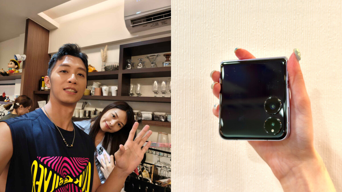 左圖使用Xiaomi MIX Flip外螢幕自拍