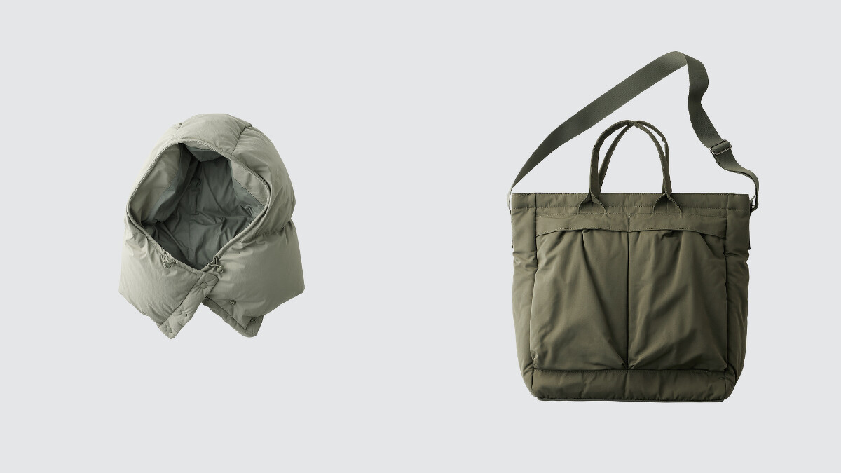 尼龍連帽圍脖、2Way萬用包。