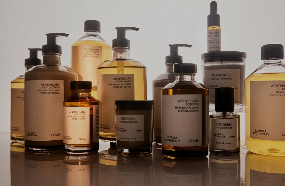 丹麥FRAMA香氛與居家保養產品情境圖。