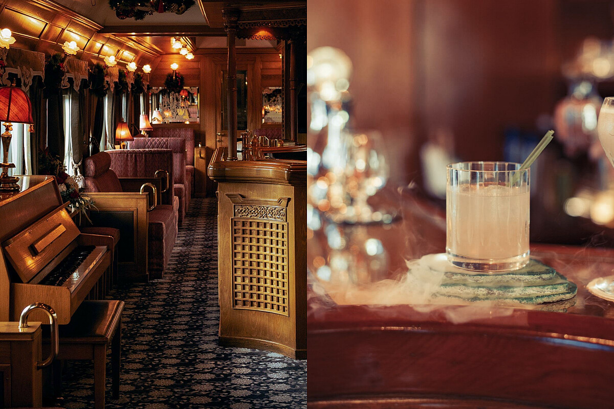 鋼琴酒吧空間則在列車中央車廂。