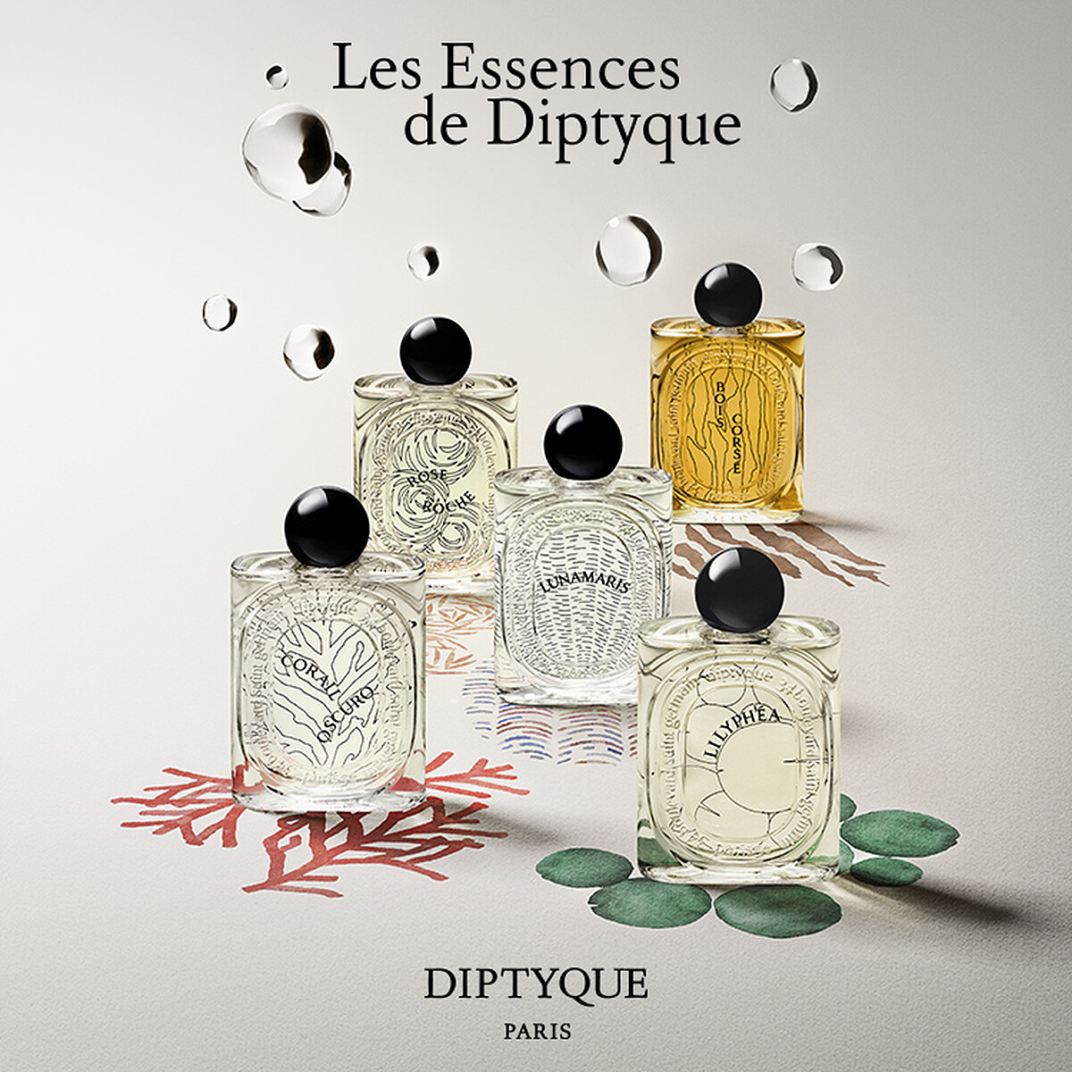 Diptyque Les Essences de Diptyque系列形象圖。