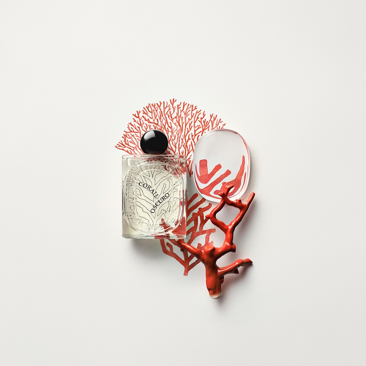 Diptyque Corail Oscuro幽影珊瑚淡香精形象圖。