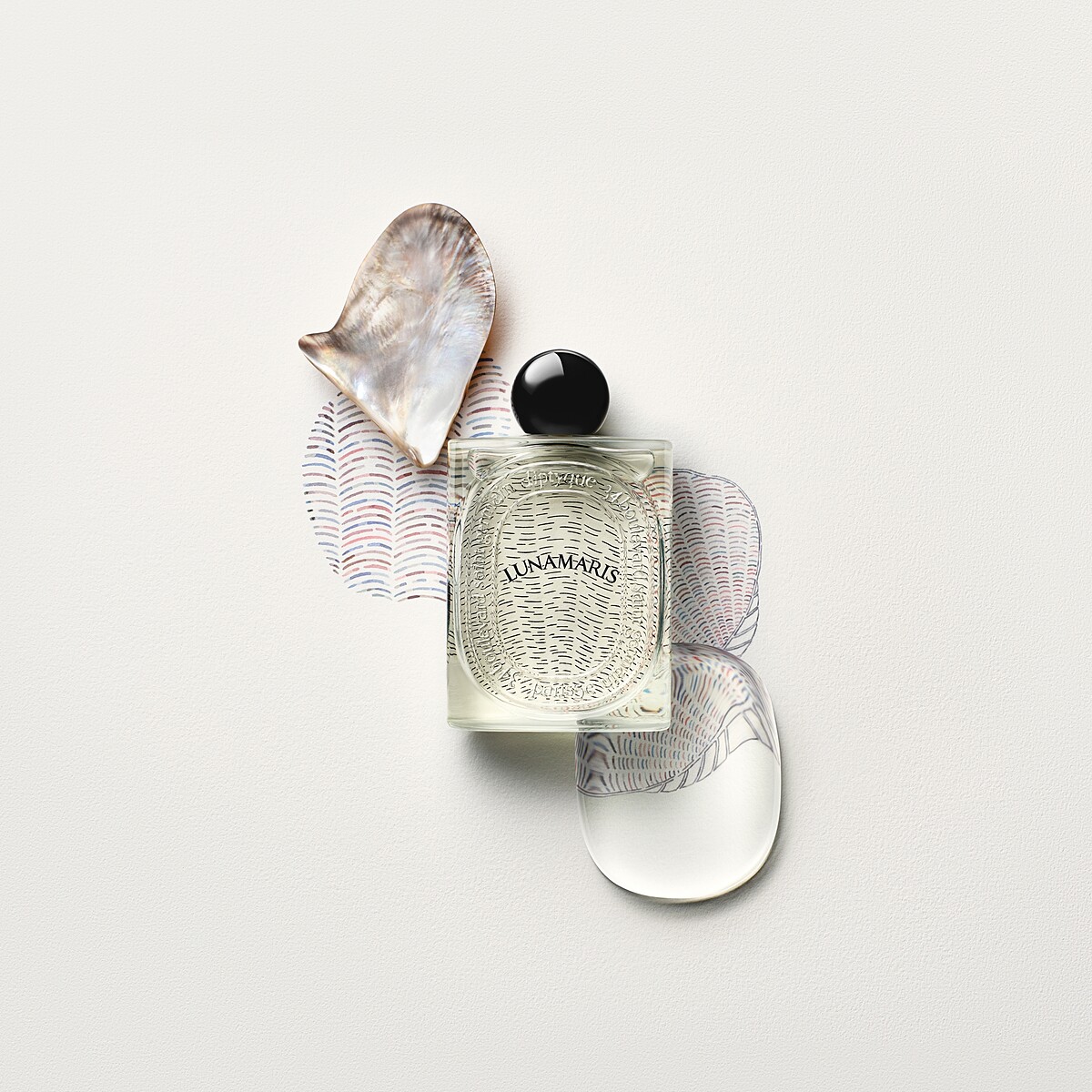 Diptyque Lunamaris潮汐月瑩淡香精形象圖。