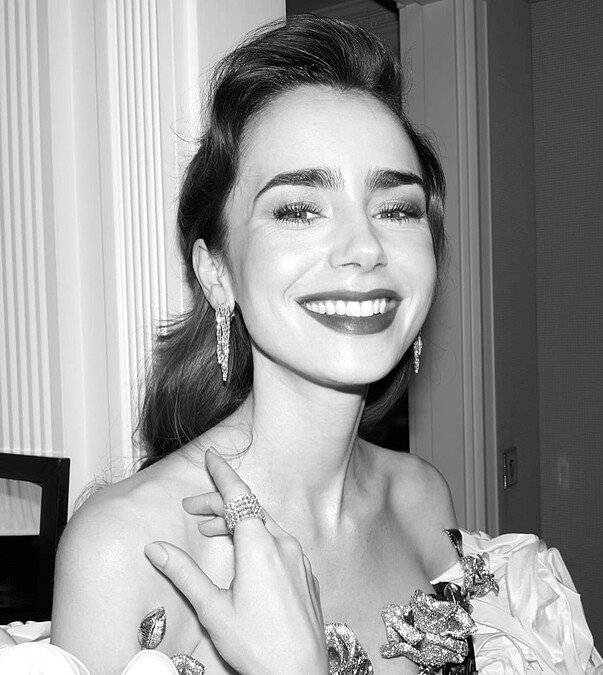 莉莉柯林斯 珠寶私服造型