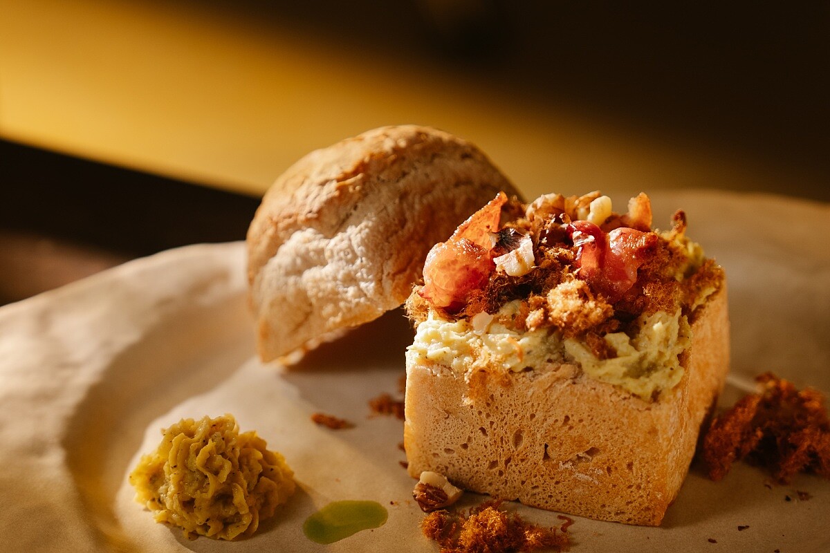 肉鬆玉米花塩吐司。