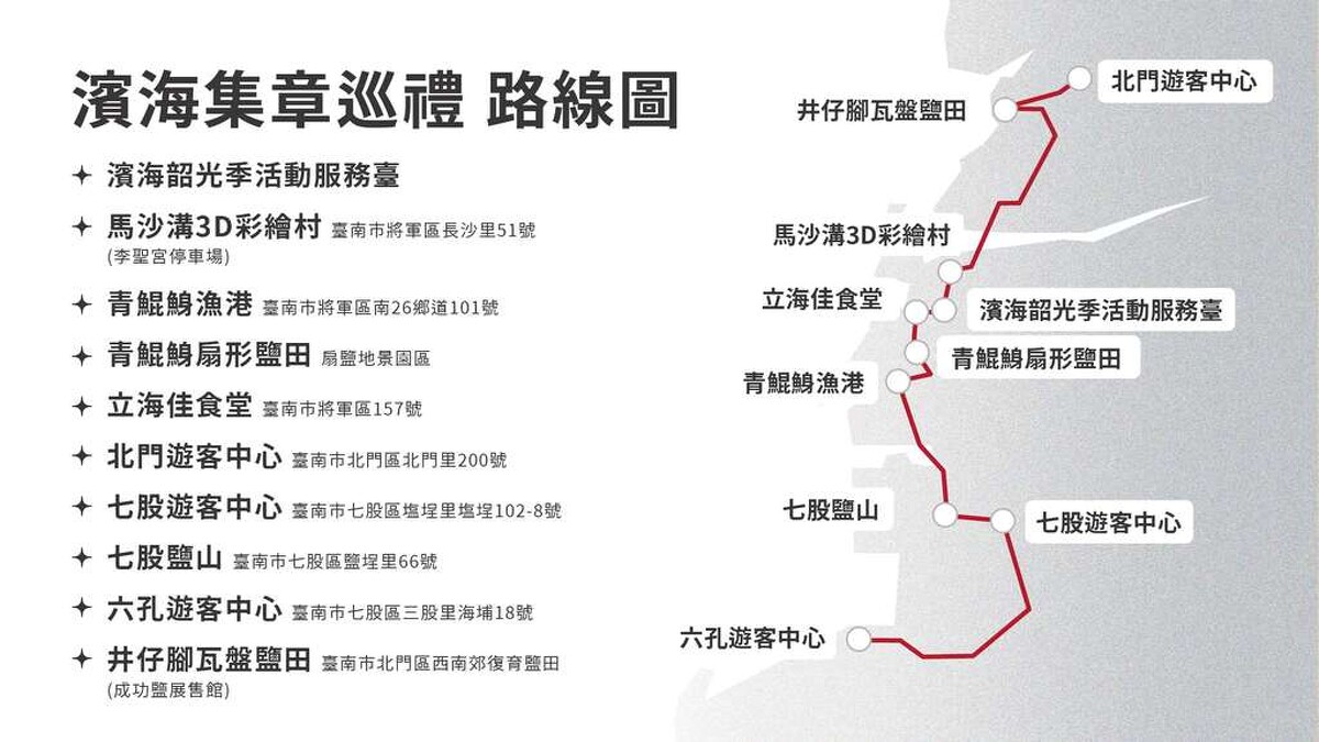 「2024濱海韶光季」濱海集章巡禮路線圖