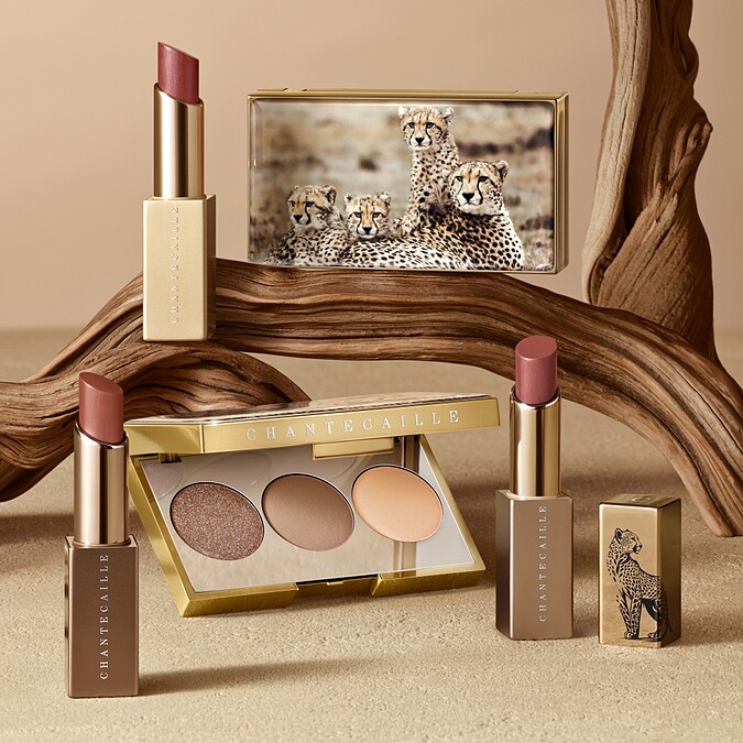 香緹卡2024秋季慈善獵豹限量彩妝形象圖。