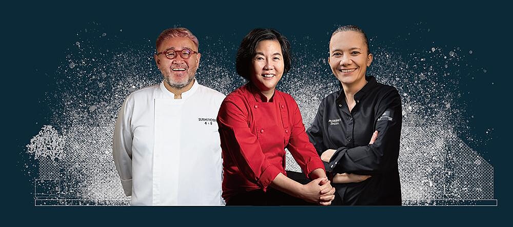 「鹽之華法式餐廳」喜迎創立20週年，創辦人兼主廚黎俞君攜手「16 By Flo」Florence Dalia、日本壽司芳Hiroki Nakanoue共創僅有一場的跨國名廚「三人六手合作饗宴」。