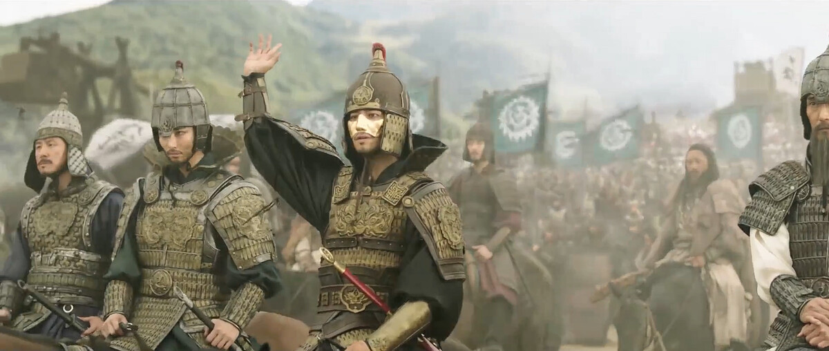 最後一幕是由大王子(中)率領三王子(左二)進攻于氏王后，李洙赫很像客串讓網友無語