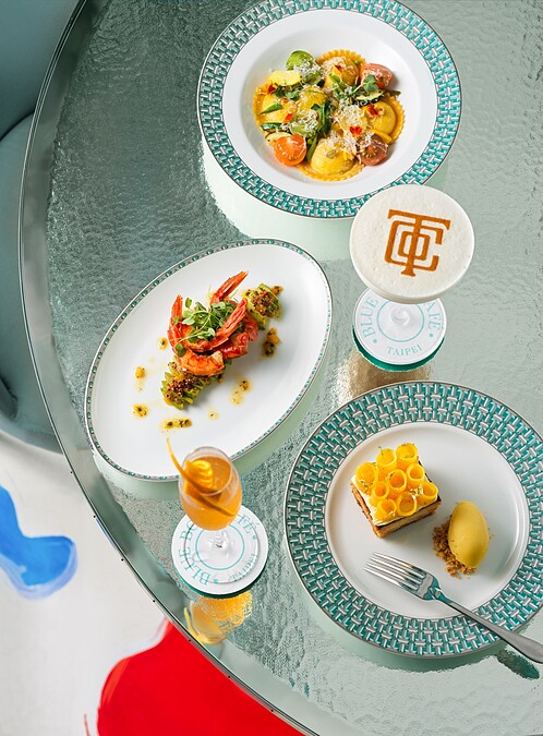 「Blue Box Caf&eacute; Taipei」除了下午茶還有精彩的季節餐點。