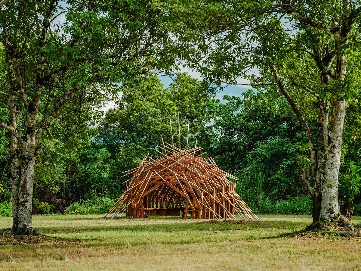 大農大富平地森林園區藝術裝置《築巢VII-台灣野豬》