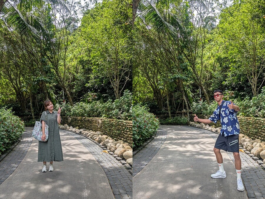 先後拍攝左右兩張,接下來就能用「一起拍」完成合照(下圖)