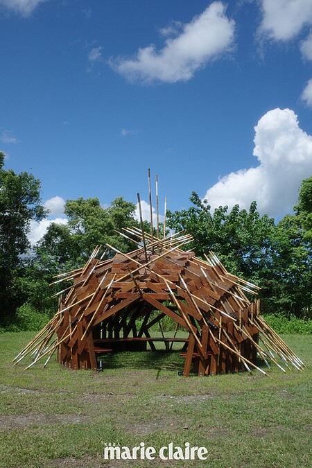 大農大富平地森林園區藝術裝置《築巢VII-台灣野豬》