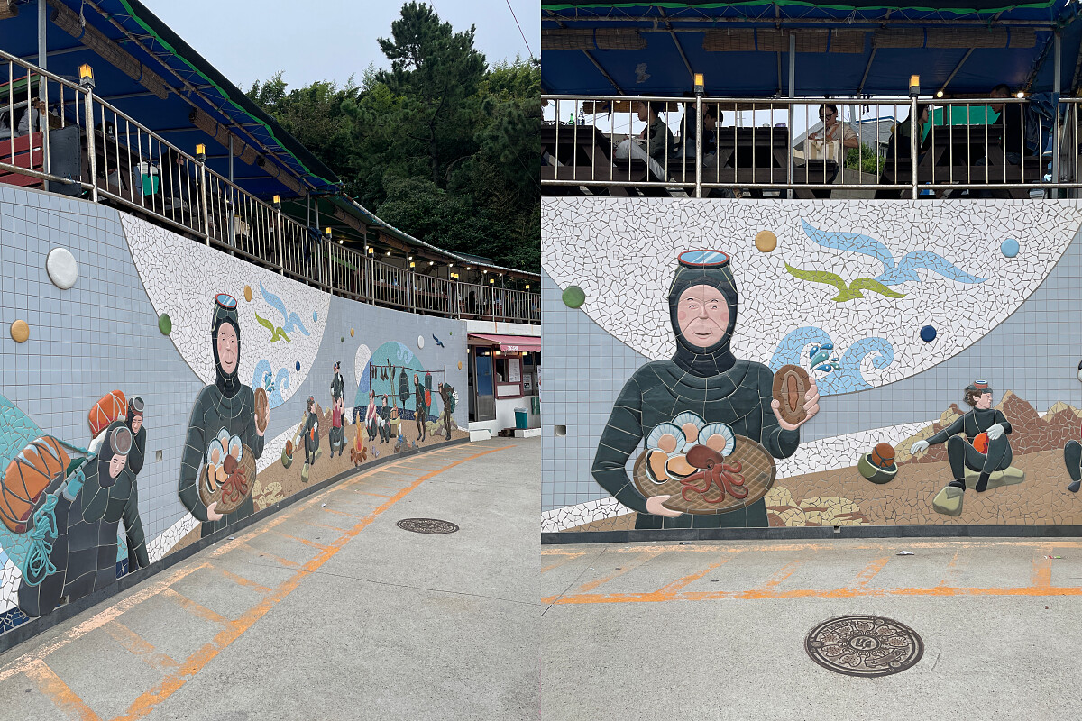 村中的彩繪牆。