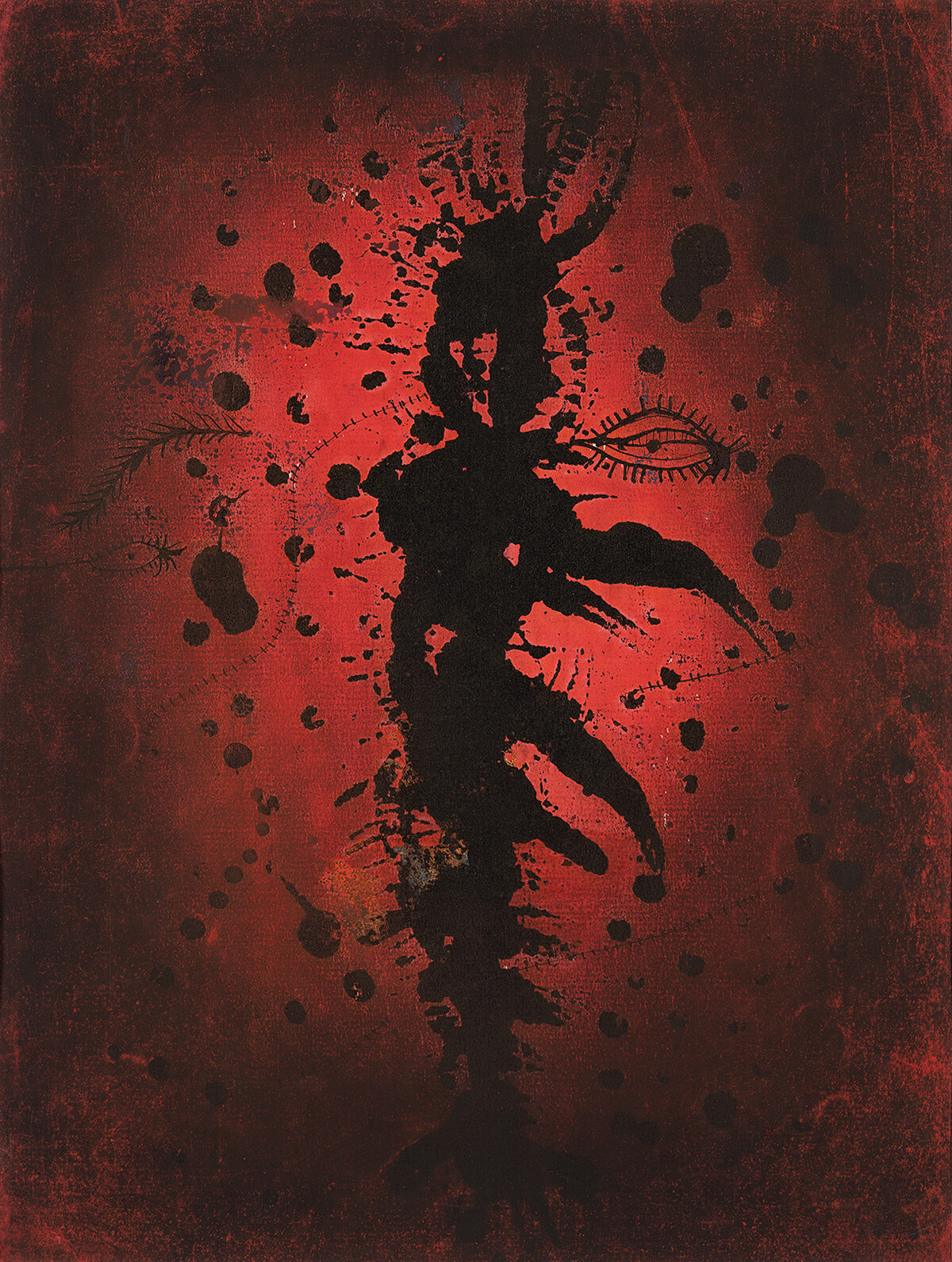 草間彌生,《自畫像》,1953,29.5 × 22.4 cm,粉彩、墨水、紙,W Collection,北師美術館提供