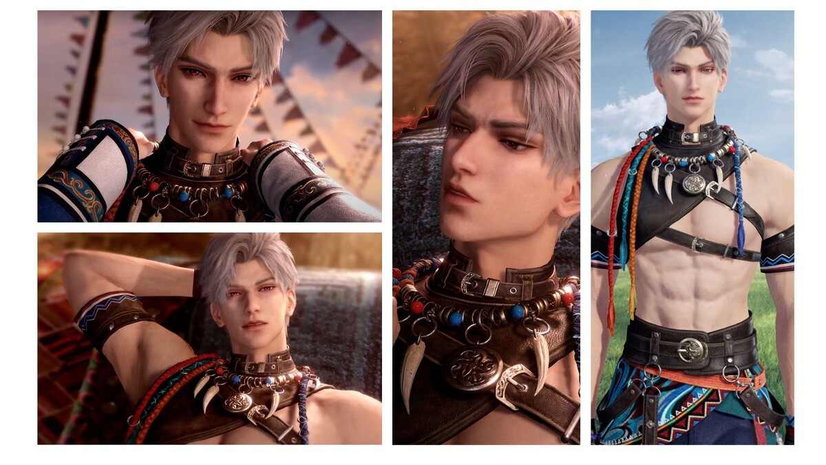 秦徹讓玩家深刻感受奔放與魅力，就連服飾上的狼牙與話語接傳遞蒙古草原自由獨特的文化情愫。圖/擷取自《戀與深空》