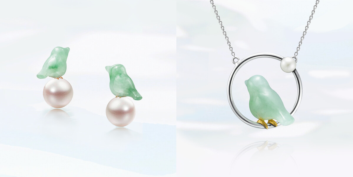 幸福青鳥 系列珠寶，18K金、玉石、鑽石、珍珠等。