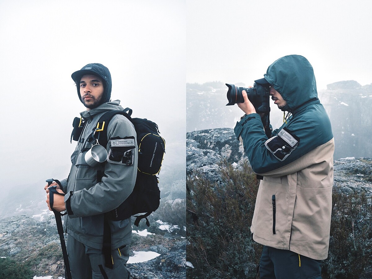 Filmmaker Hilly BLOCK POCKET JACKET 外套，建議售價NT9,880、多功能後背包，建議售價NT11,680。Filmmaker Hilly外套，建議售價NT16,480。