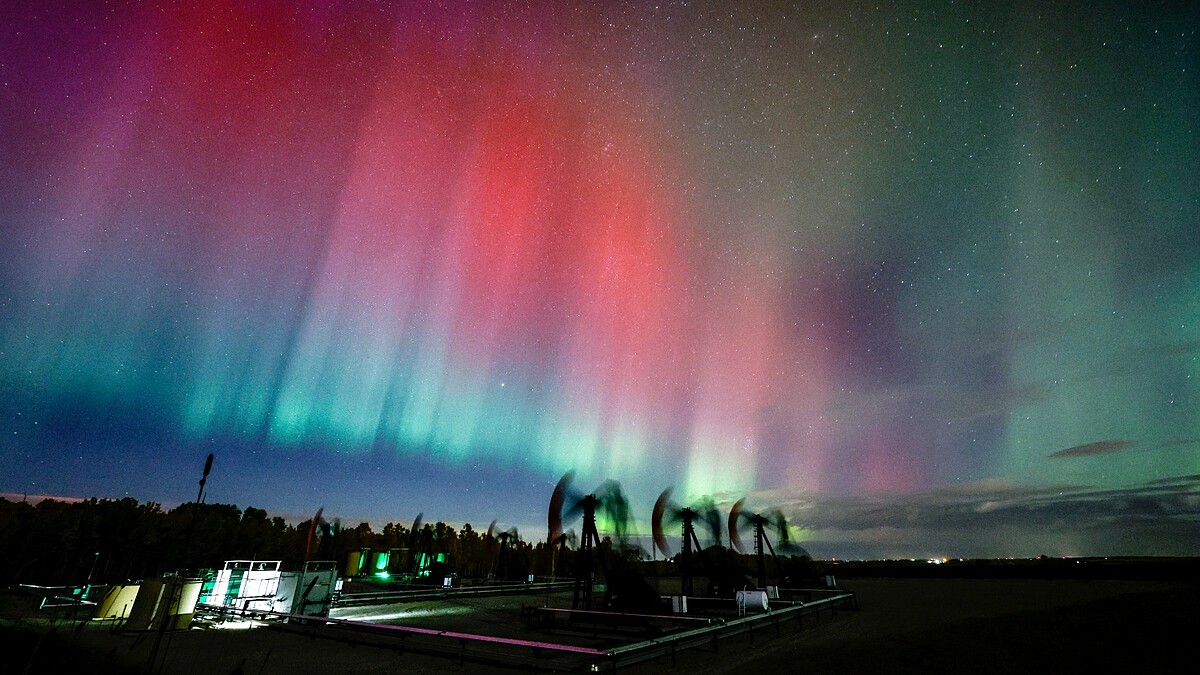 2024/10/10加拿大亞伯達省出現極光