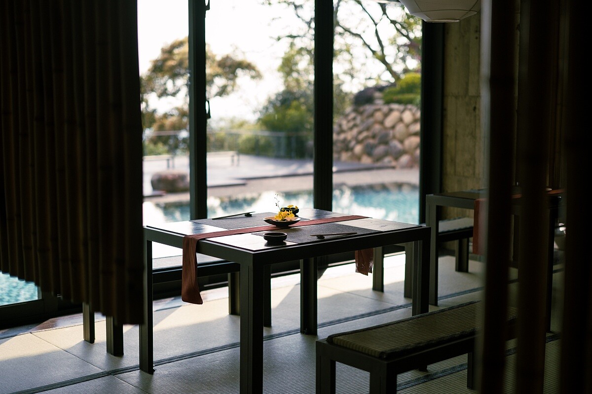 台中飛花落院餐廳空間。