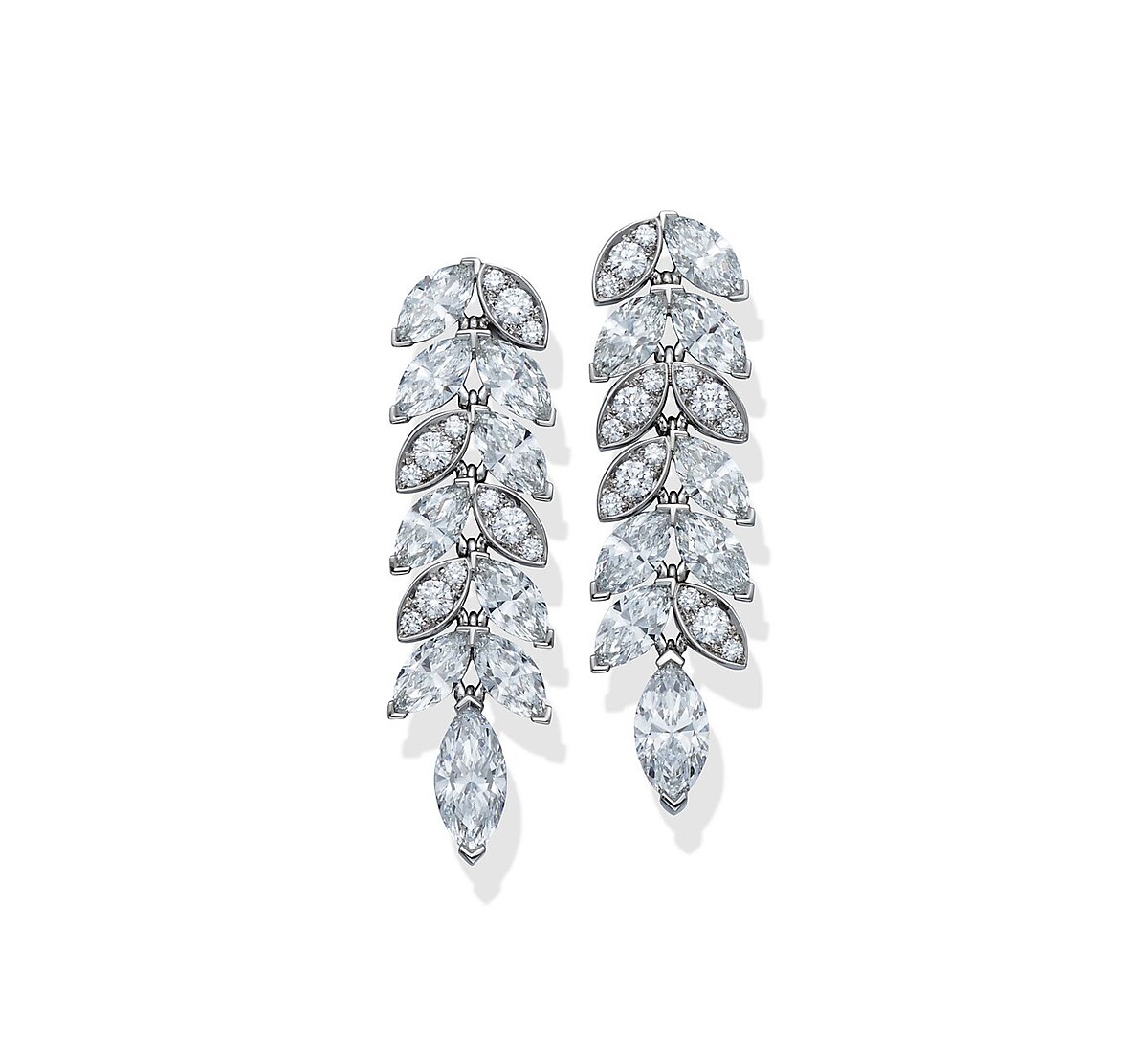 Tiffany Victoria 鉑金鑽石耳環