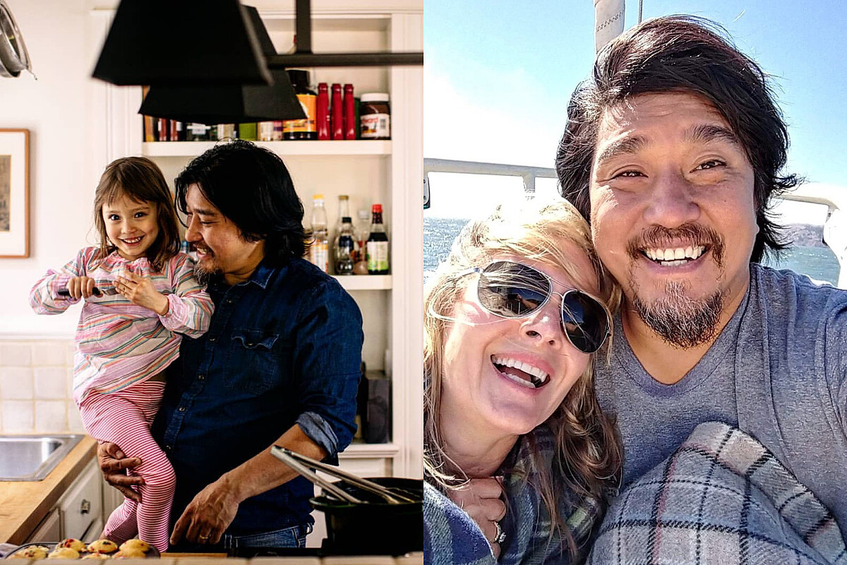 女兒 Arden 與妻子 Dianne。