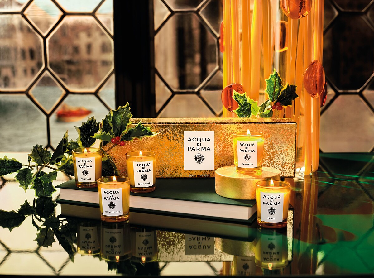 流金璀璨香氛蠟燭禮盒28g*5(靜謐雪松、濃情潘尼、暖冬火焰、克羅尼亞之光、早安),NT4,100