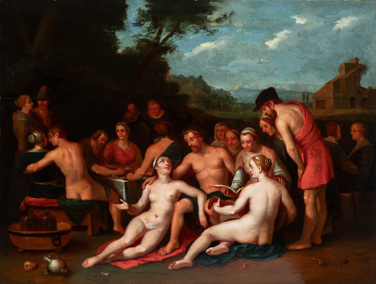 奇美博物館珍藏展《畫師們》，寇爾內里斯．范．哈倫工作坊的作品〈大洪水來臨前的人類腐敗〉，通常作者會在畫面遠方添加一艘方舟，點出該圖像是聖經中挪亞方舟的故事。但這件作品的方舟卻不翼而飛，直到經由大面積X 射線螢光光譜分析儀的掃描，才發現這艘挪亞方舟被蓋掉了。