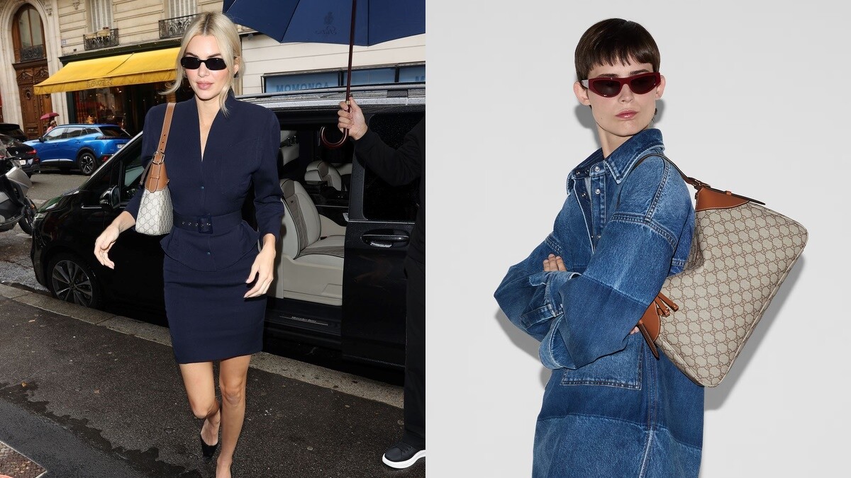 Kendall Jenner已在背上Emblem肩背包上街。