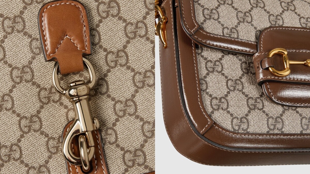 （左）Emblem系列GG Icon印花、（右）GG Supreme印花。