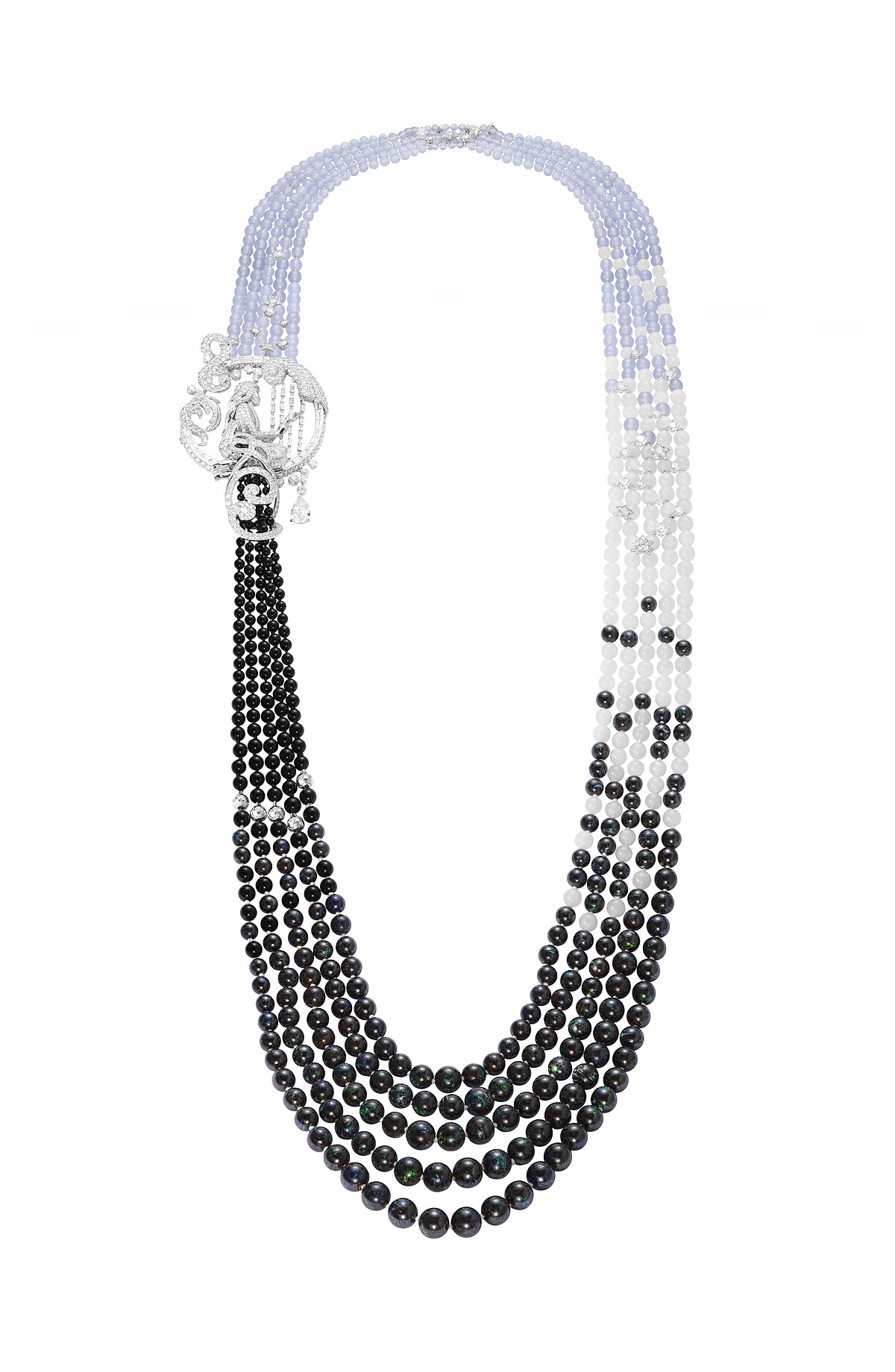 LUNA長項鍊(2010年)可拆卸式胸針Les Voyages Extraordinaires 高級珠寶系列Van Cleef & Arpels Collection。