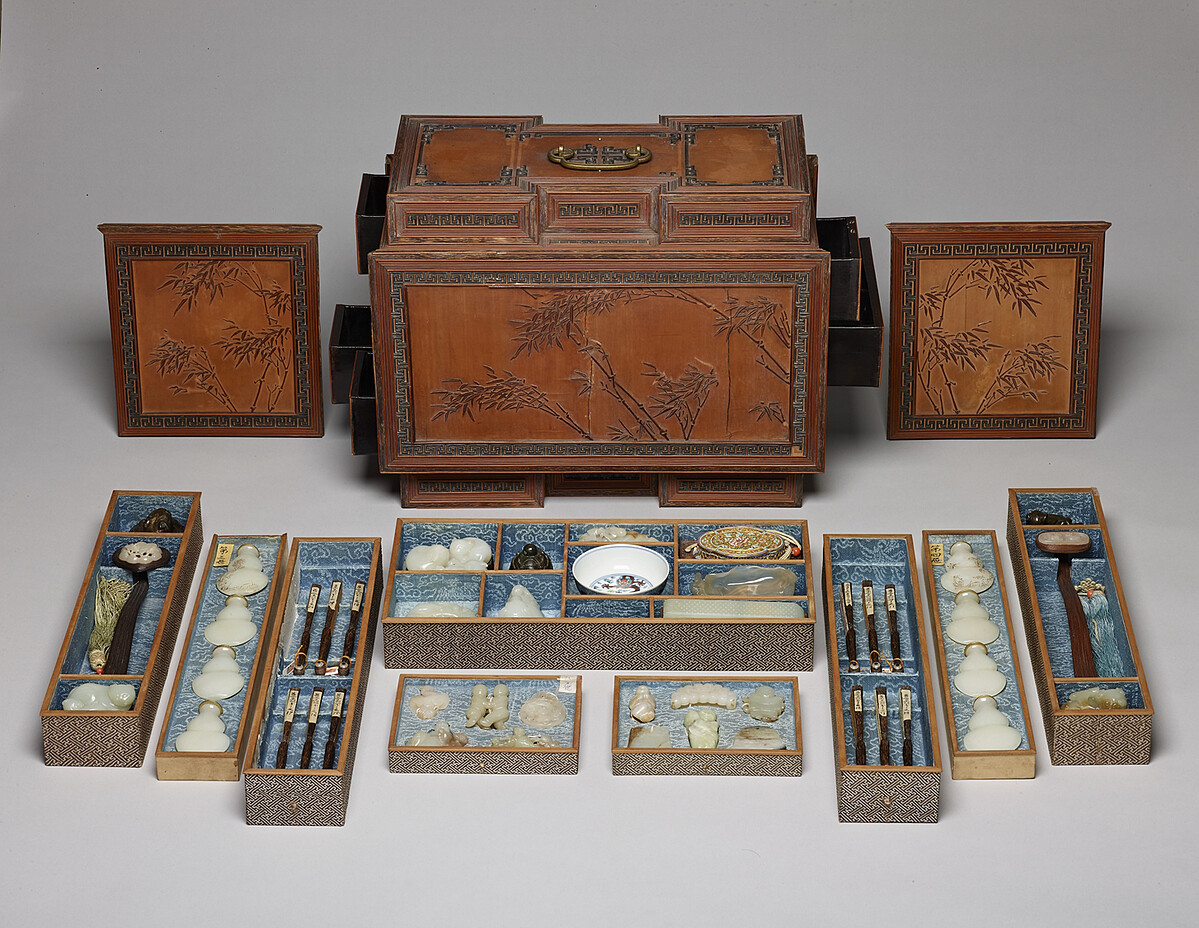 竹黃貼花百什件，清 (1644&ndash;1911年)國立故宮博物院。