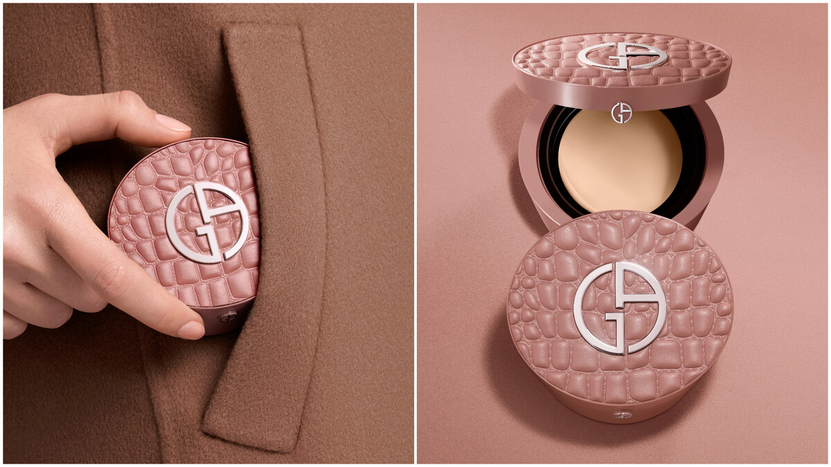 圖片來源：Armani Beauty｜完美絲絨持久氣墊粉餅 沙丘玫棕皮革限定版 定價3,500元