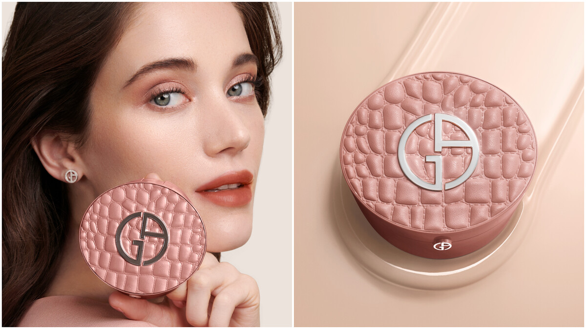 圖片來源：Armani Beauty｜完美絲絨持久氣墊粉餅 沙丘玫棕皮革限定版 定價3,500元