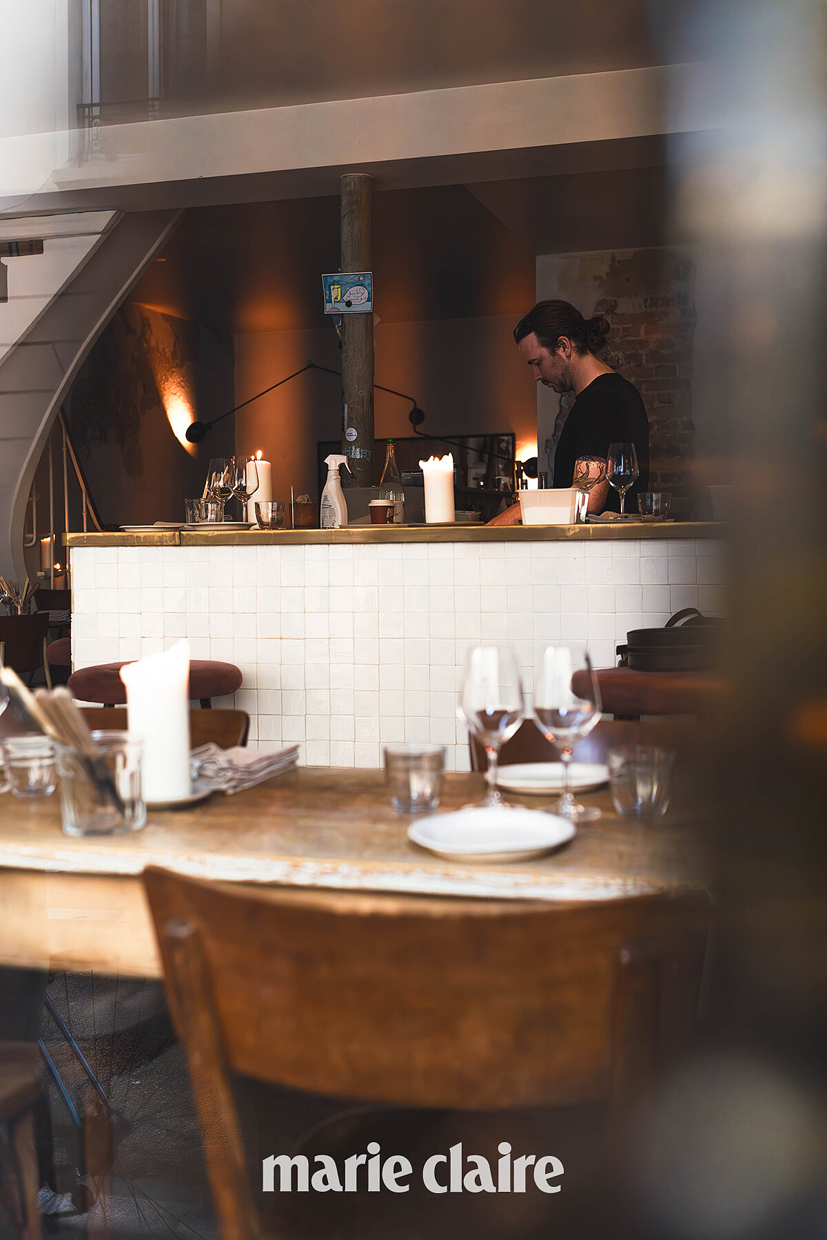 採訪當週的駐店主廚 Shaulan 正在備料。