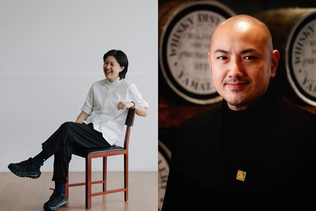 左為「Agri」主廚朱捷，右為「三得利」品牌大使蘇友欽。