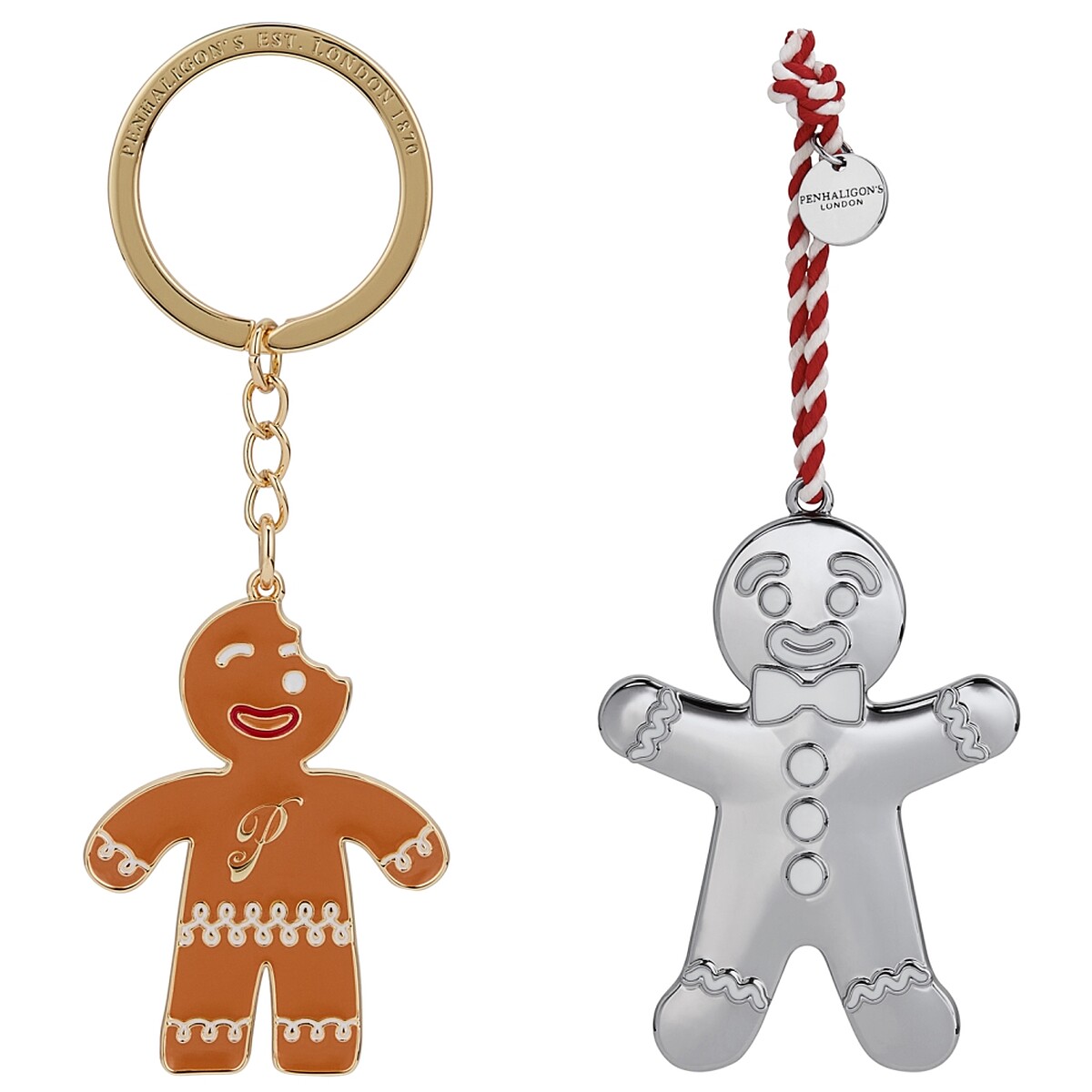  Penhaligon's薑餅人鑰匙圈，NT550、薑餅人節日掛飾，NT1,450