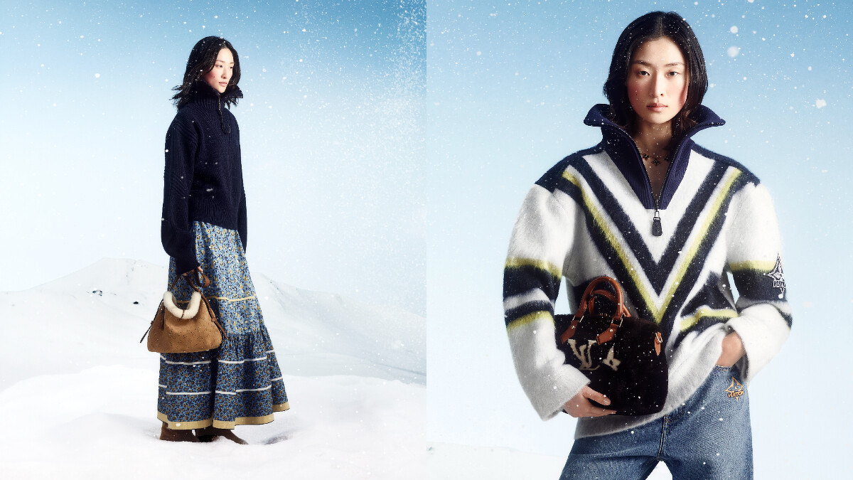 Louis Vuitton推出LV SKI 系列，品相完整，從褲裝到裙裝都是符合雪地時髦又保暖的機能需求。