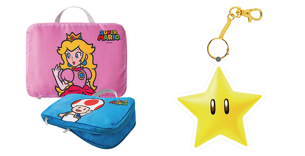 集點贈贈品：勇闖冒險世界碧姬公主與奇諾比奧 拉鍊壓縮旅行包(2件組)；超級瑪利歐無敵星造型悠遊卡。