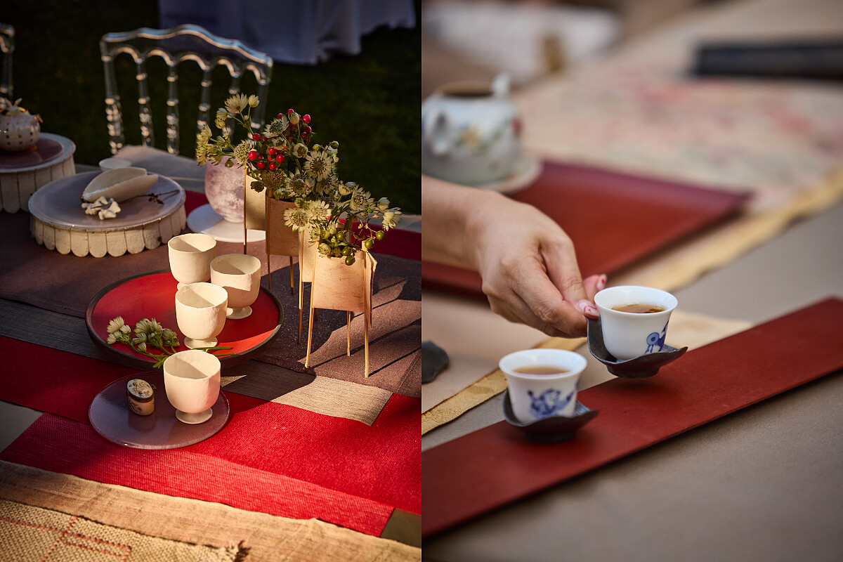 活動現場設有茶席。